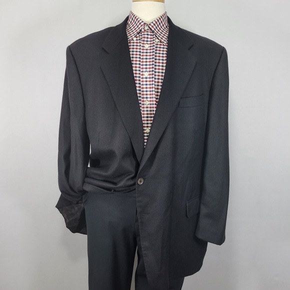 Saks‎ Fifth Avenue Loro Piana Men's Sport Coat Blazer 100% Cashmere Black Sz 48R - Picture 1 of 16